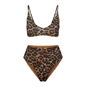Left On Friday X Loeffler Randall Sunday Top Hi Hi Bottom Brushed Leopard Small